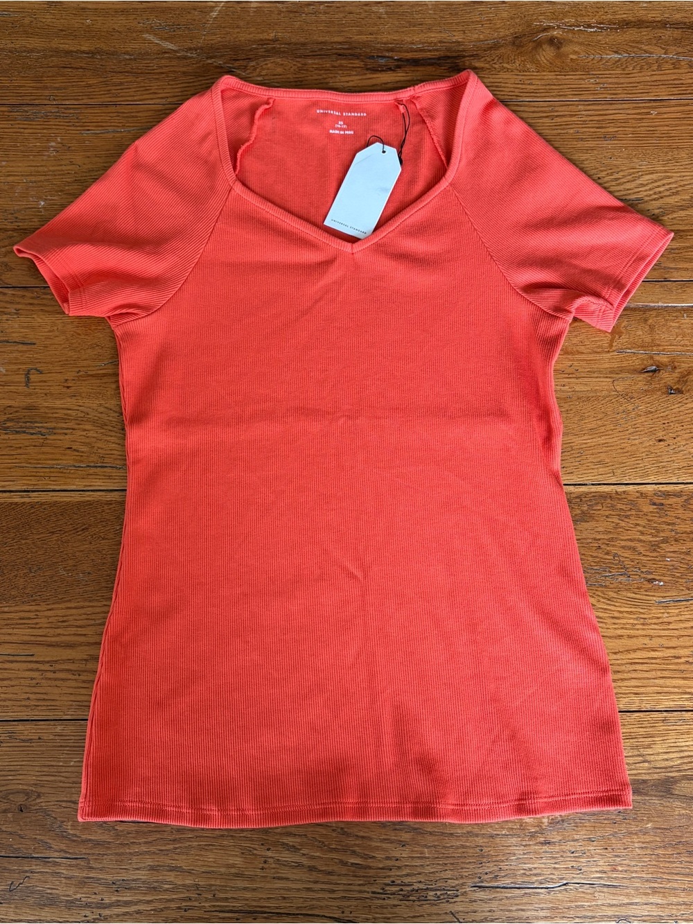 NWT Universal Standard Carey Sweetheart Tee Orange Size XS
